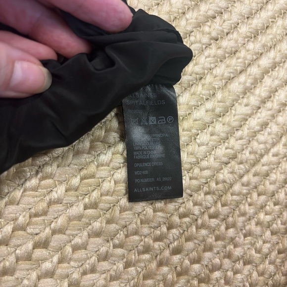 AllSaints Opulence Dress | Blue & Green-Gold Jacquard | Size 8 - Picture 6 of 10